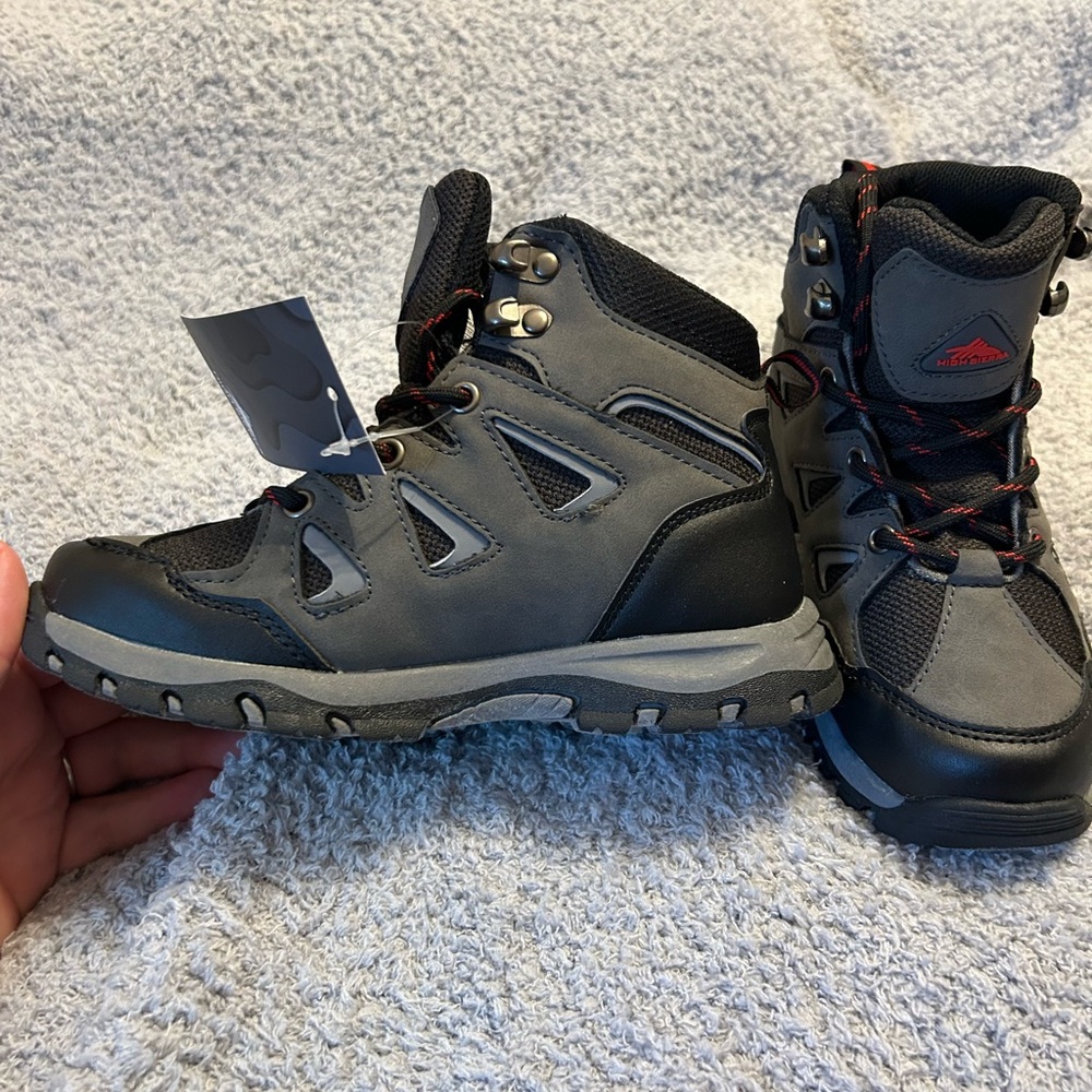 High Sierra Black and Red Hiking Boots